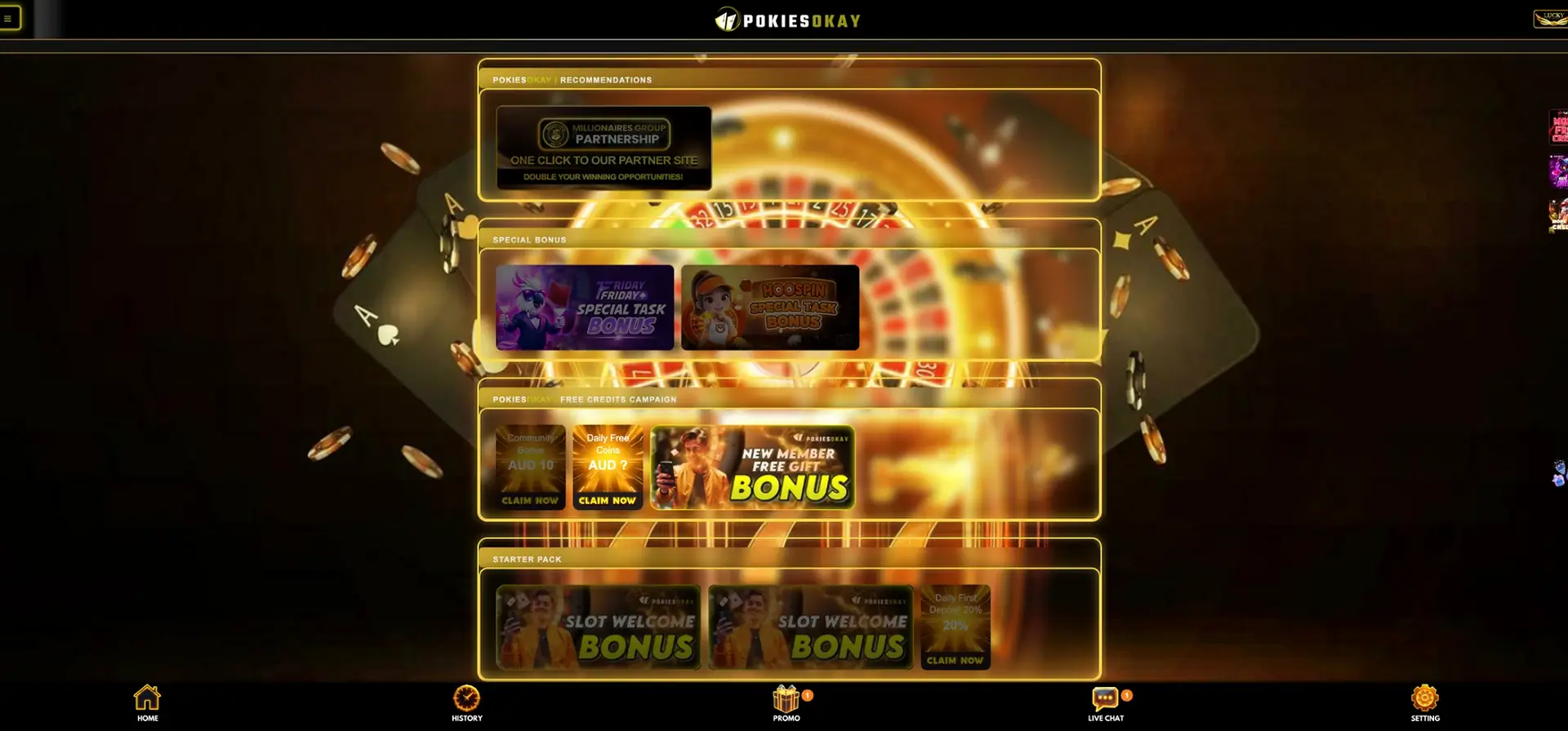 PokiesOkay No Deposit Bonus preview