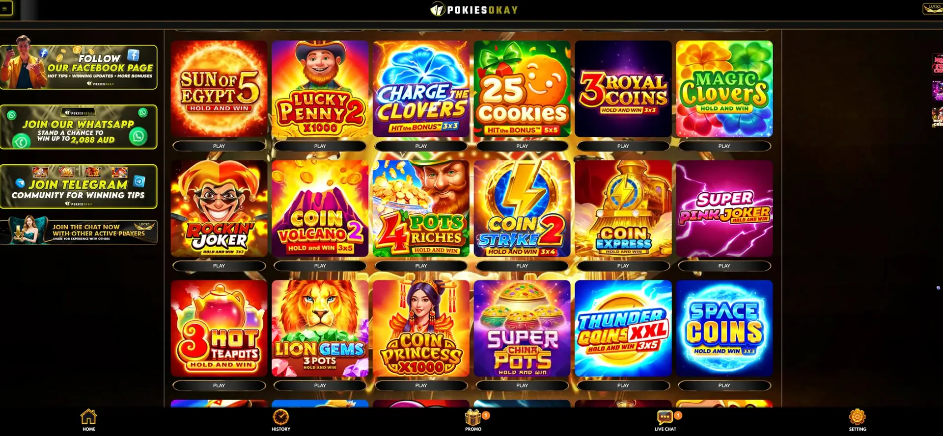 PokiesOkay pokies catalogue